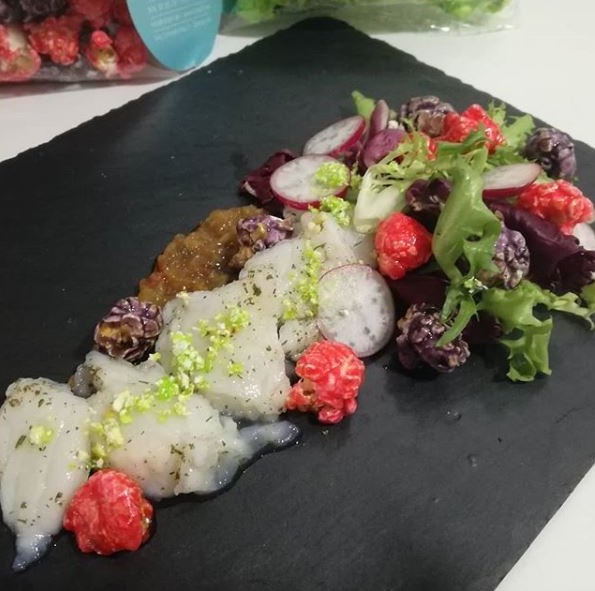 Ceviche con palomitas de frutos del bosque y lima: recetas PopIt